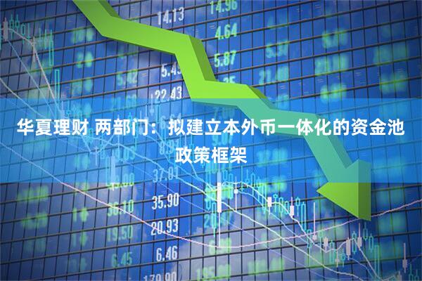 华夏理财 两部门：拟建立本外币一体化的资金池政策框架