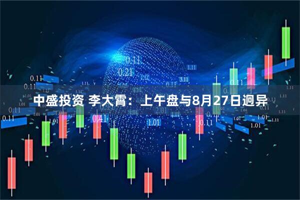 中盛投资 李大霄：上午盘与8月27日迥异